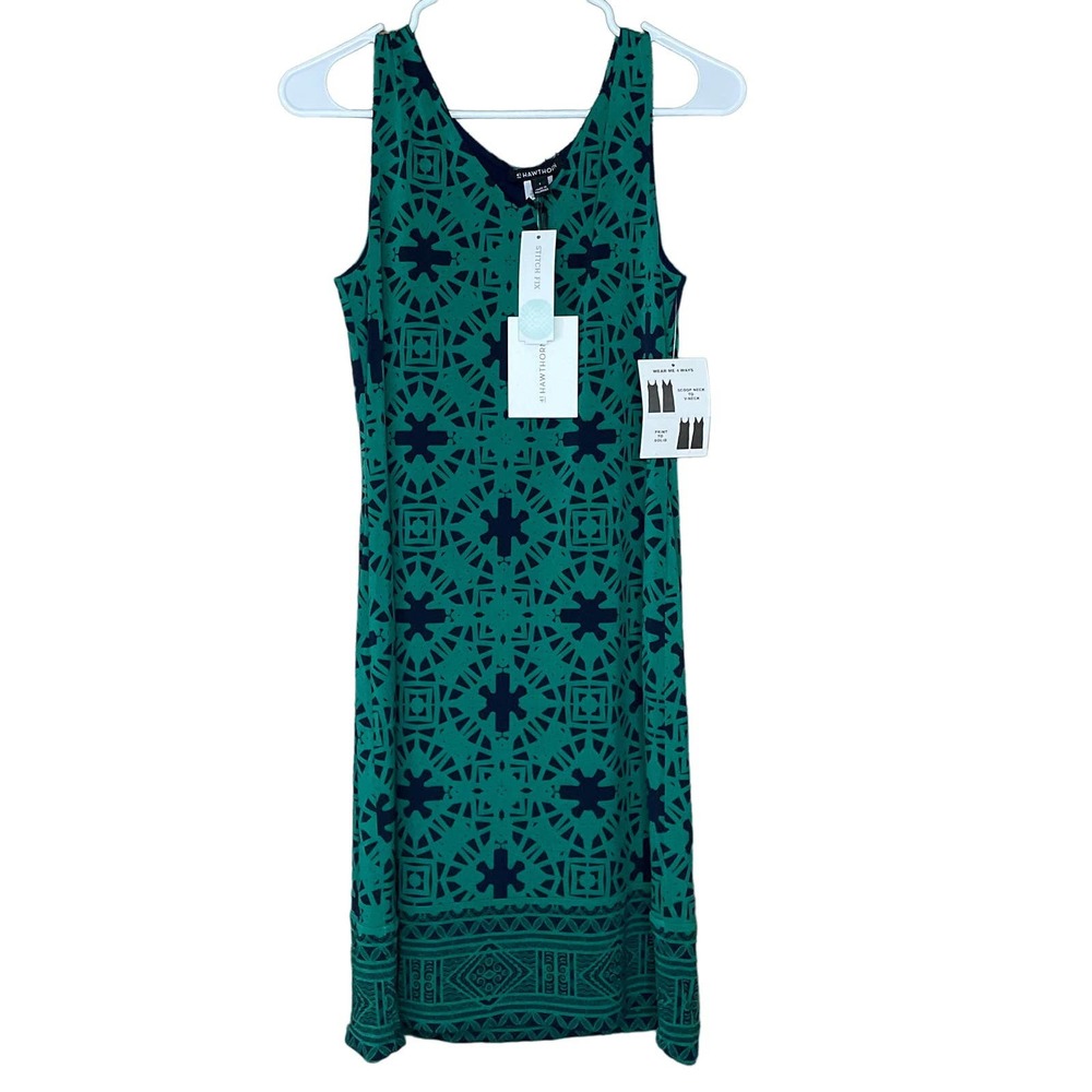 41 Hawthorn Stitch Fix Perissa Reversible Green Sleeveless Dress Size Small NWT